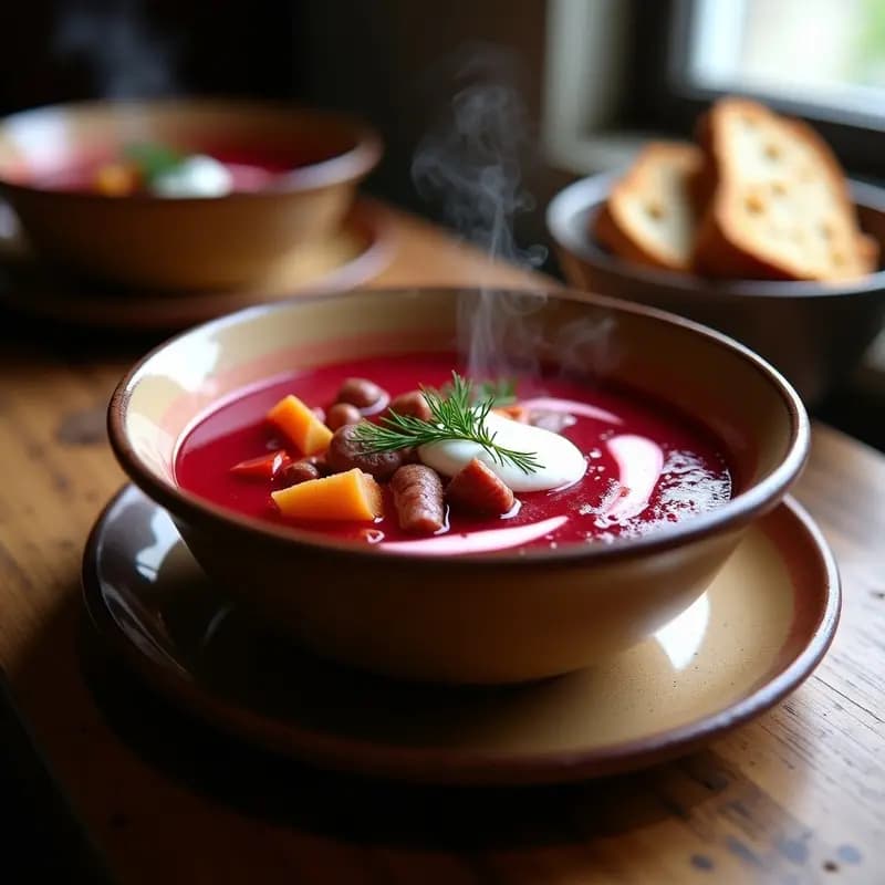 Borscht Polaco con Remolacha y Cortilla: Sopa de Invierno en Olla Lenta