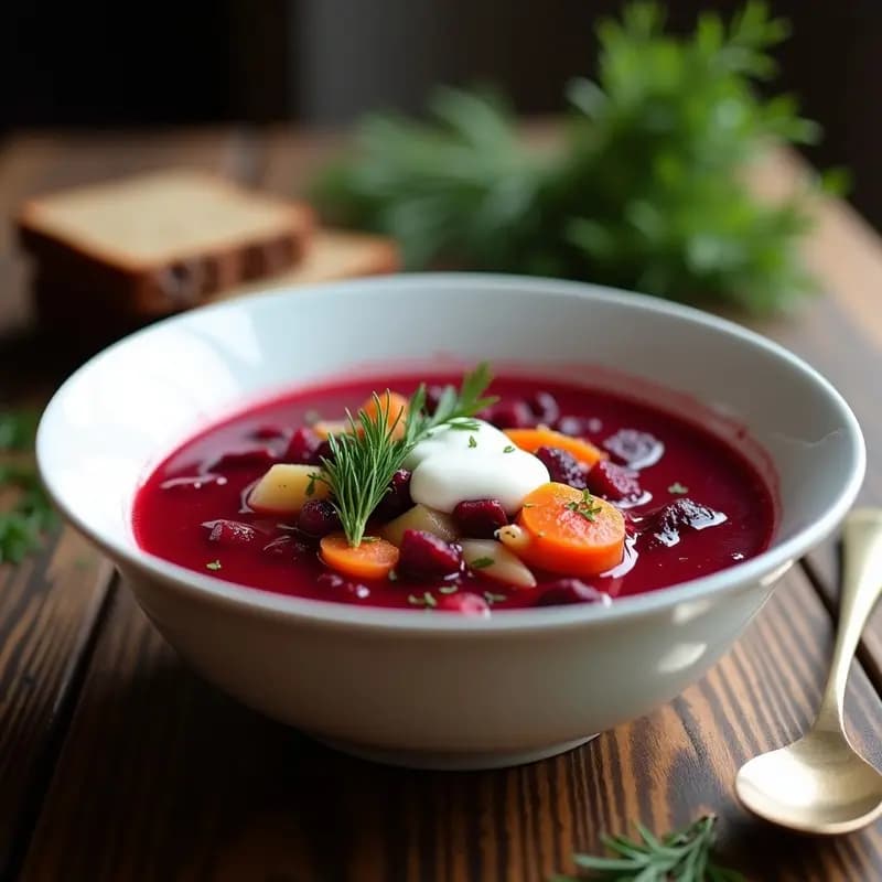 Borscht de Remolacha y Col Fermentada: Receta Ucraniana de Invierno con Toque Probiótico