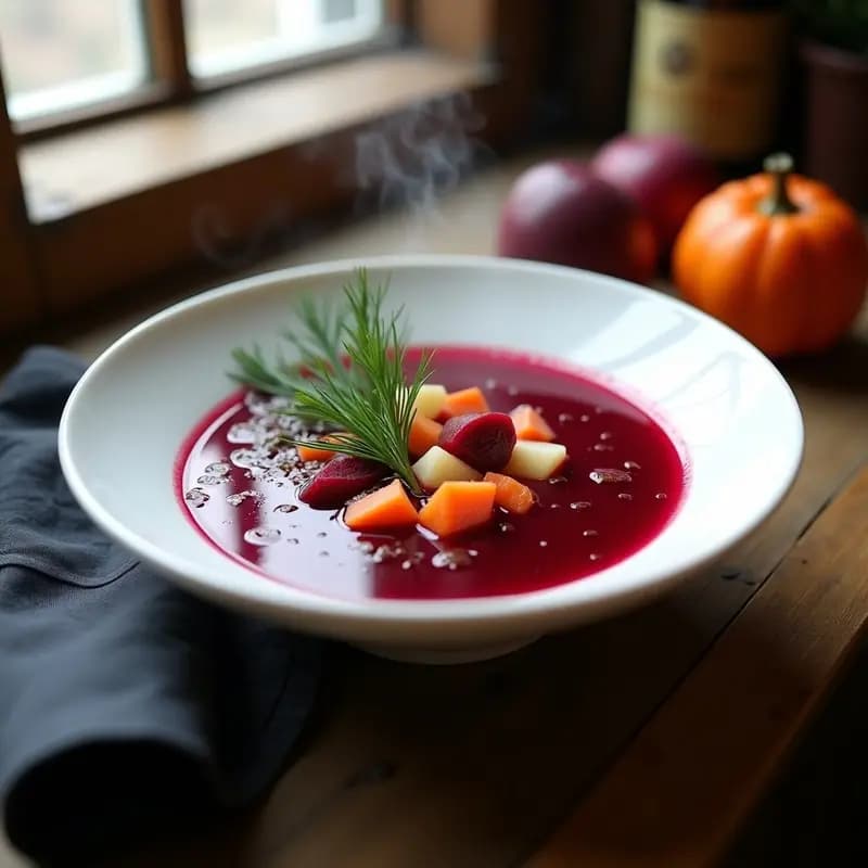 Borscht de Remolacha y Col Fermentada: Receta Rusa Probiótica y Depurativa