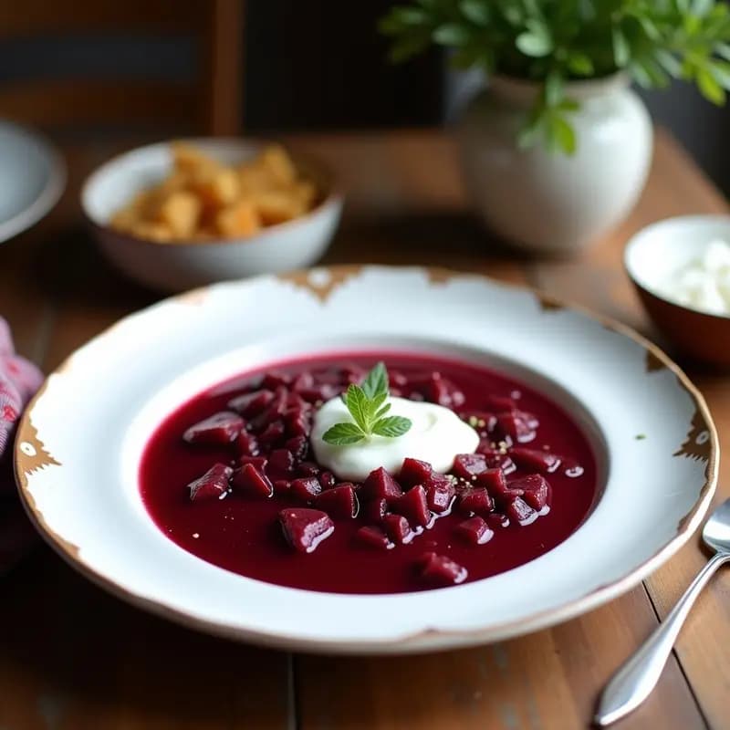 Borscht Ucraniano con Remolacha y Crema de Coco: Receta Vegana y Reconfortante en Olla Express