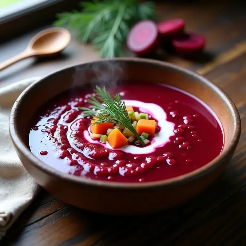 Borscht Ucraniano con Remolacha Fermentada: Sopa Ácida y Nutritiva en Thermomix