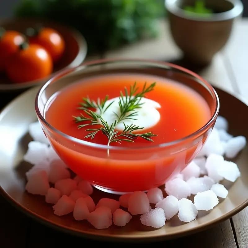 Borscht Ucraniano con Remolacha Golden y Crème Fraîche: Sopa Fría Veraniega