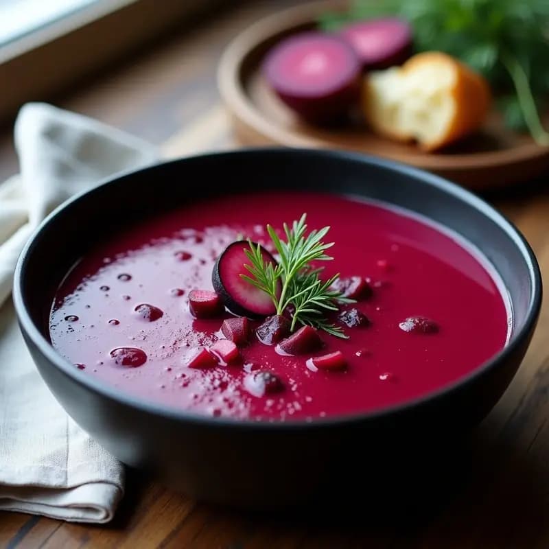 Borscht de Remolacha y Rábano Negro: Sopa Ucraniana Detox y Sin Lácteos