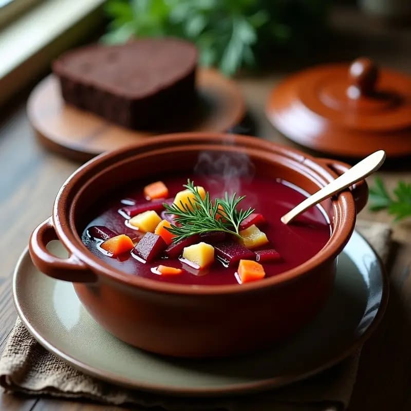 Borscht de Remolacha y Repollo: Sopa Rusa Vegana y Alta en Fibra