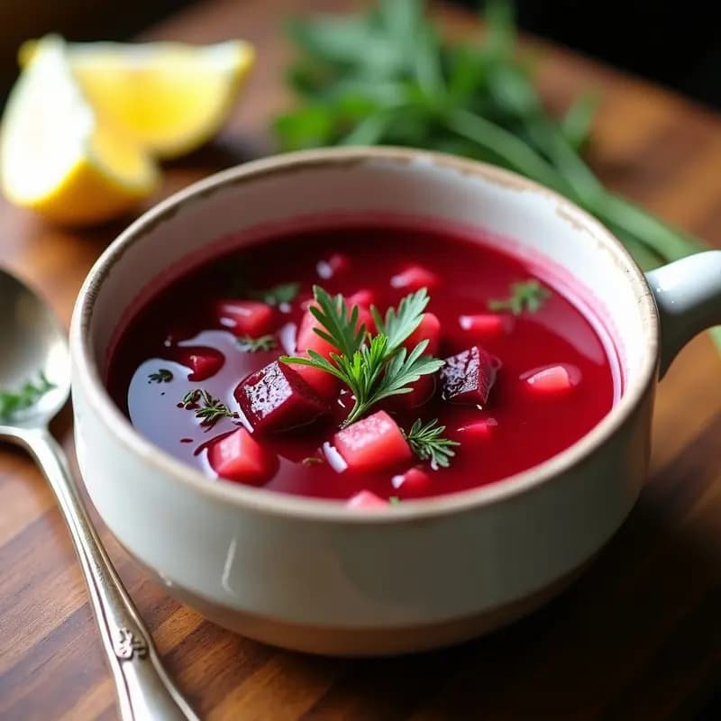 Borscht Rojo con Remolacha y Khohlrabi: Sopa Ucraniana Detox y Sin Gluten