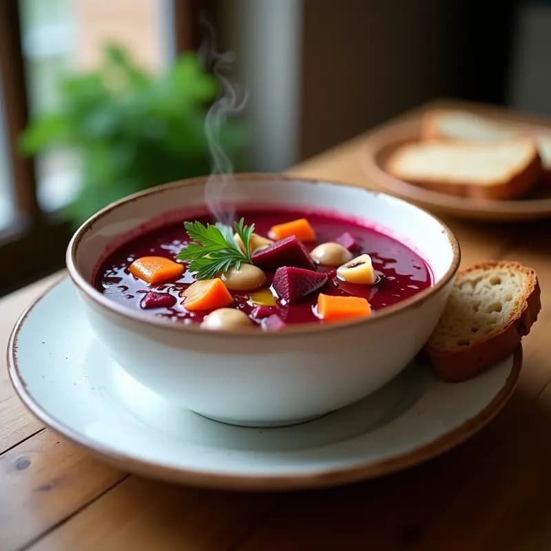 Borshch Ucraniano con Remolacha y Hongos: Sopa Vegana y Rica en Antioxidantes
