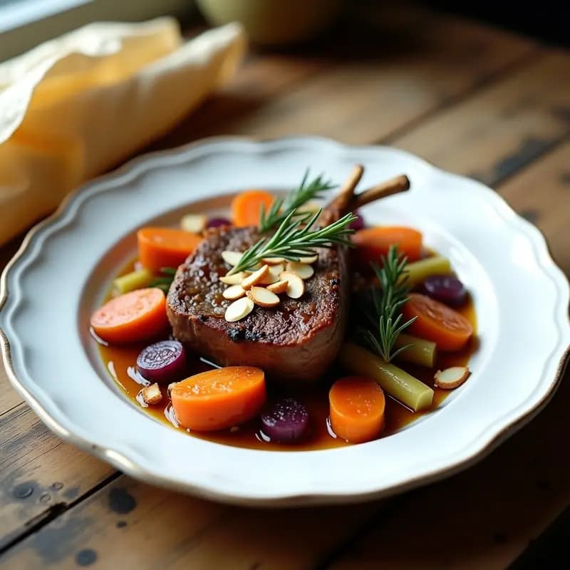 Bôute a la Provenzal con Hierbas Frescas: Receta Francesa de Cordero al Horno