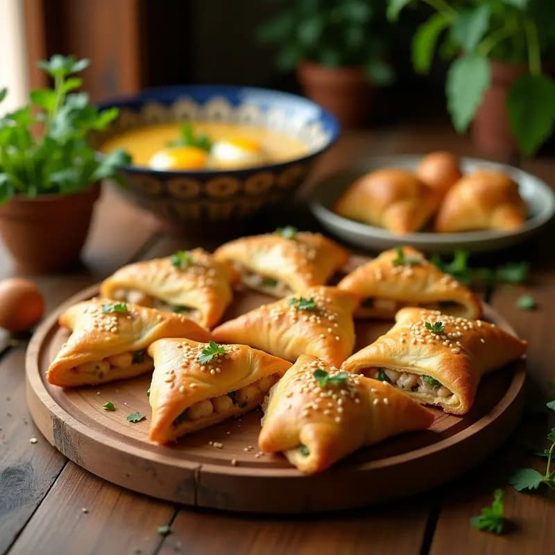 Bouarek de Atún y Huevo Duro: Receta tunecina de pastelería salada para tupper