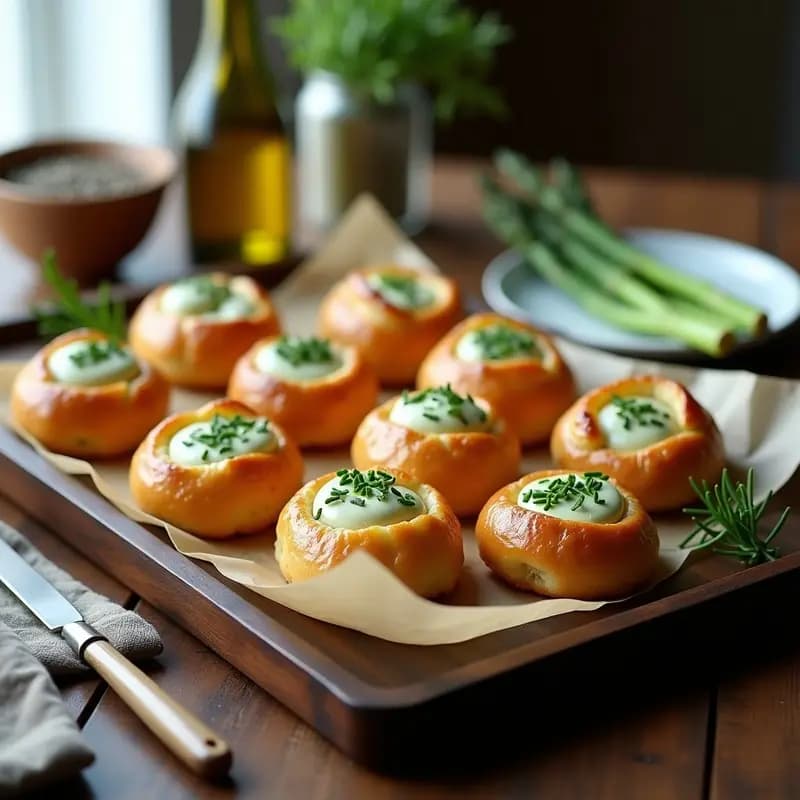 Bouchées de Hojaldre con Crema de Espárragos: Receta Francesa Elegante en Airfryer