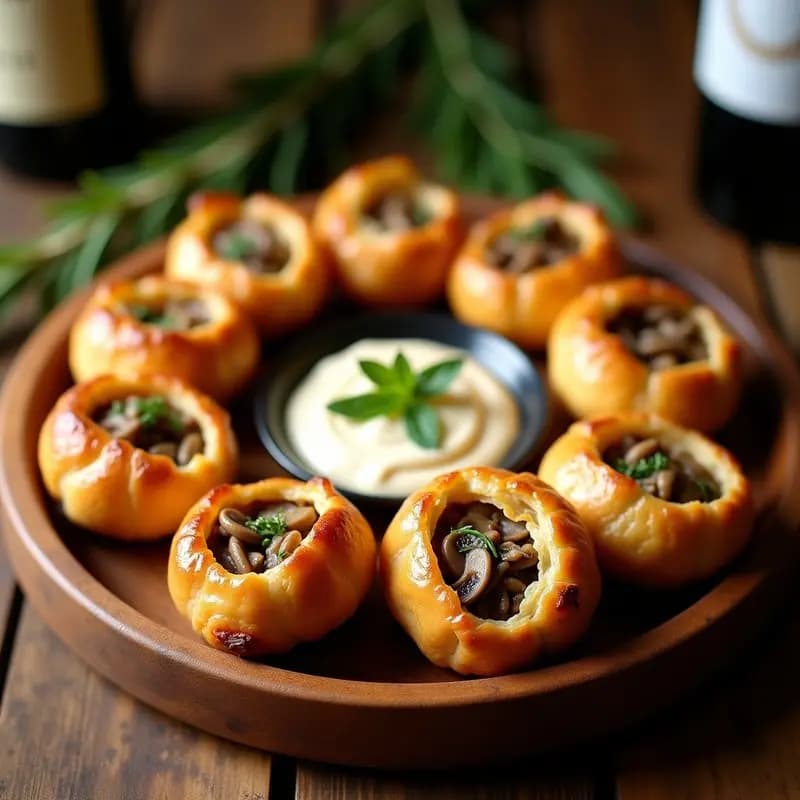 Bouchées a la Reina Veganas: Receta Argentina con Relleno de Hongos y Salsa Blanca de Anacardos