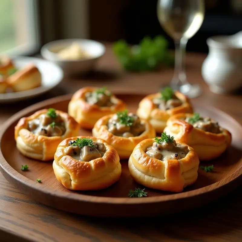 Bouchées a la Reine de Pollo y Champiñones: Receta Francesa Clásica en Volovanes