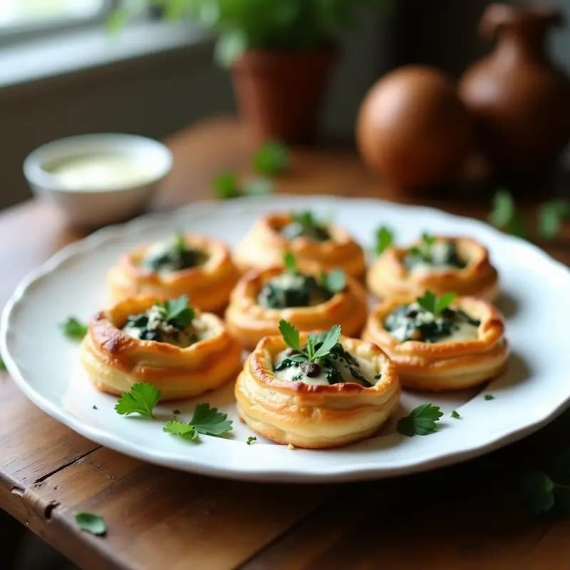 Bouches à la Reine Veganas: Receta Francesa con Champiñones y Espinacas