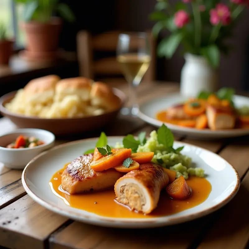 Boudin Blanc de Pollo y Manzana: Receta Francesa con Toque Dulce en Olla Lenta