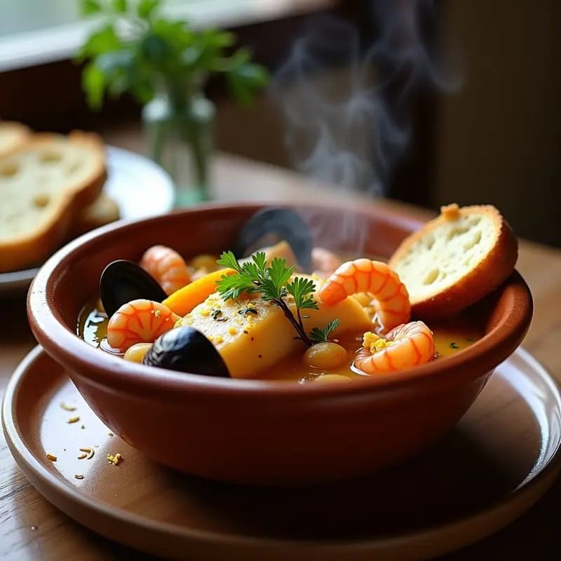 Bouillabaisse Francesa con Pescados y Mariscos: Receta de Marsella en Olla Rápida