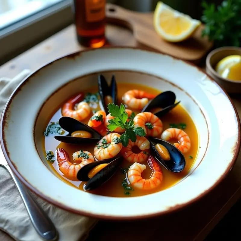 Bouillabaisse de Mariscos y Algas: Receta Francesa Detox y Alta en Proteína