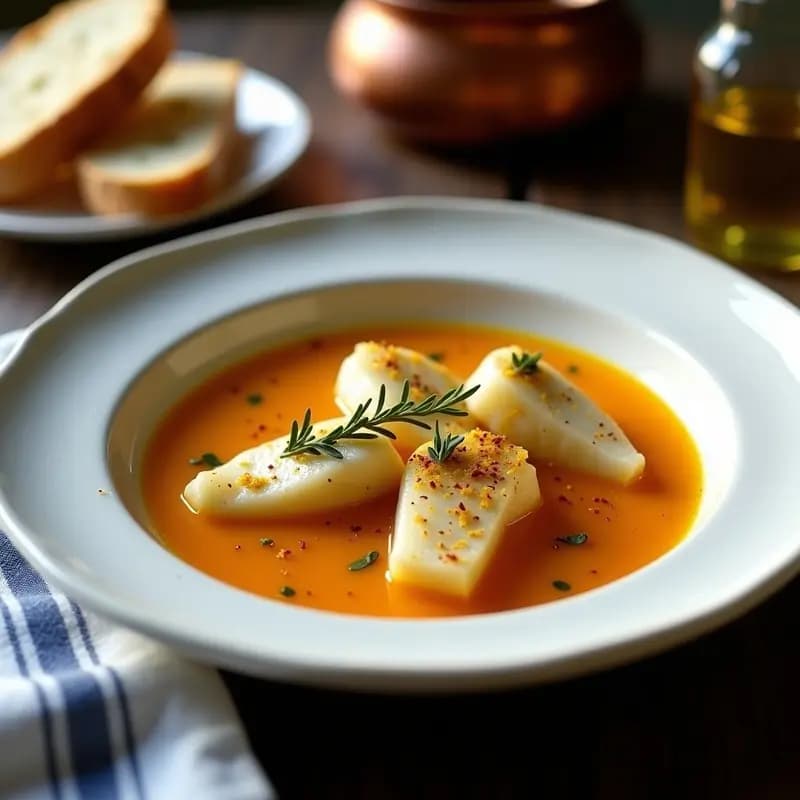 Bouillabaisse Provenzal de Pescado Blanco: Receta Francesa Tradicional en Olla Rápida