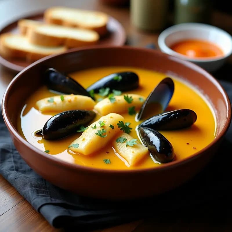 Bouillabaisse de Pescado y Mejillones: Receta Francesa Gourmet en Olla Exprés