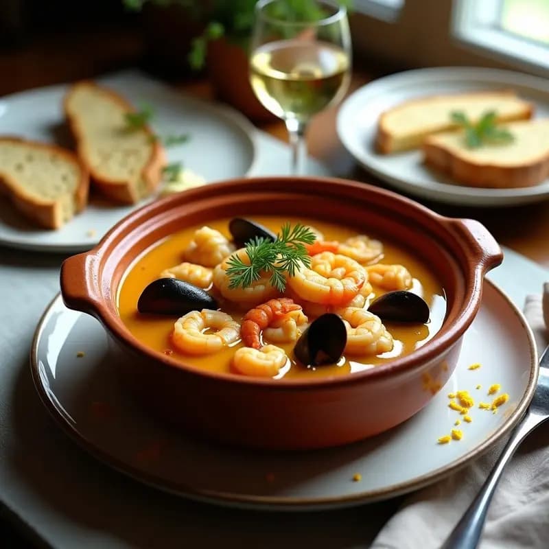 Bouillabaisse Provenzal con Mezcla de Pescados y Azafrán: Receta Francesa de la Costa Mediterránea