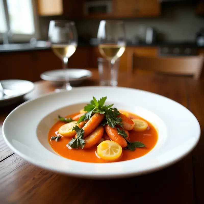 Bouillabaisse de Verduras y Azafrán: Estofado Francés Vegano con Toque Mediterráneo