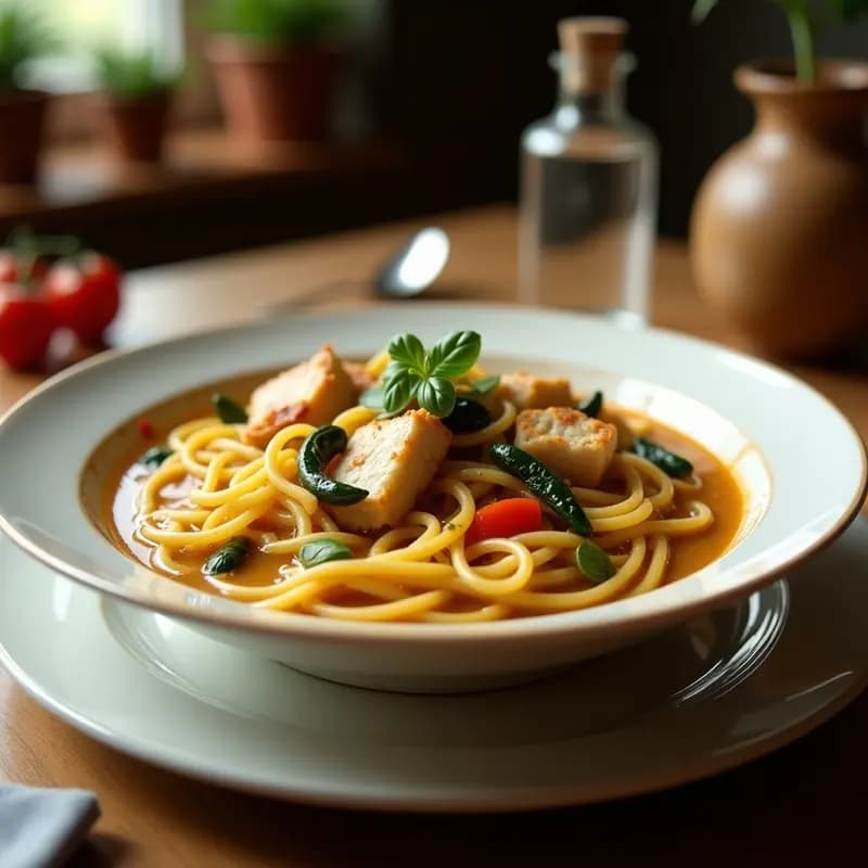Bouillon de Pollo con Verduras y Fideos de Huevo: Caldo Francés Reconfortante en Olla Exprés