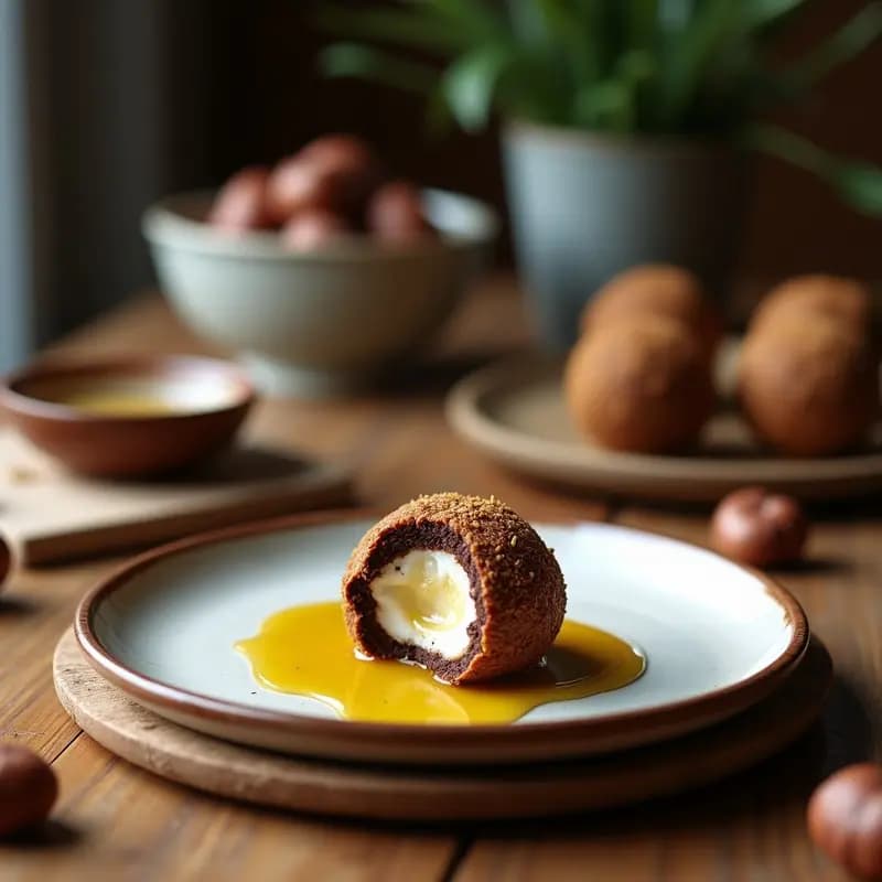 Boule de Chocolate y Avellanas con Aceite de Coco: Postre Italiano Keto Sin Horno