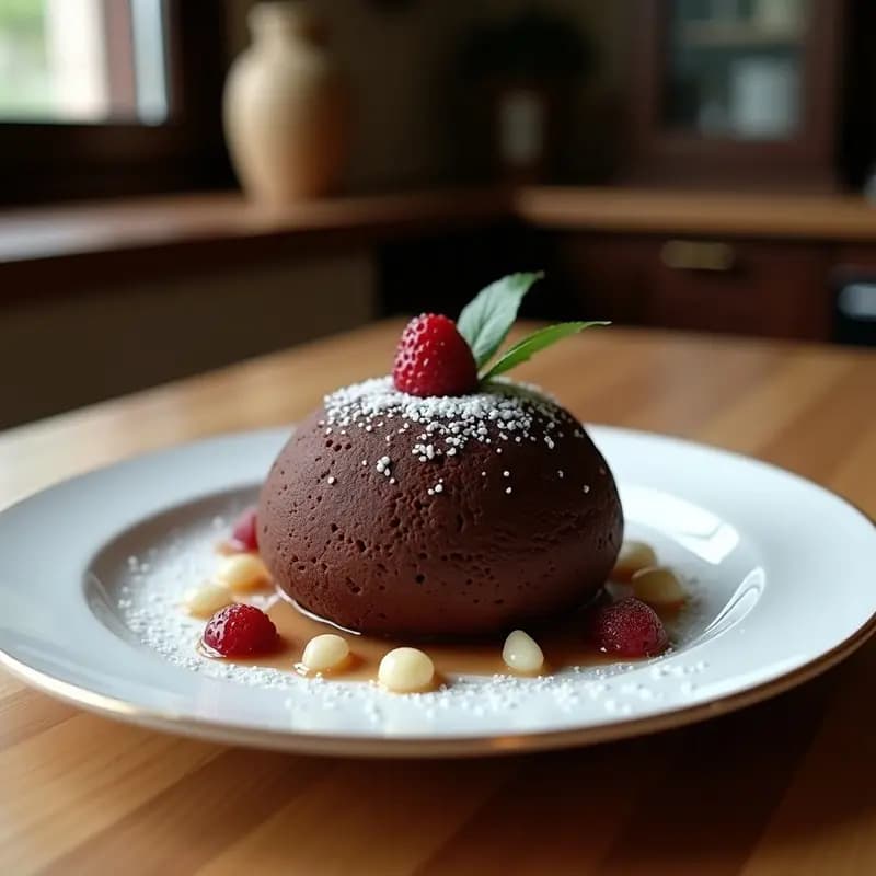 Boule de Chocolate con Heart of Darkness y Sal de Himalaya: Postre Francés Vegano y Decadente