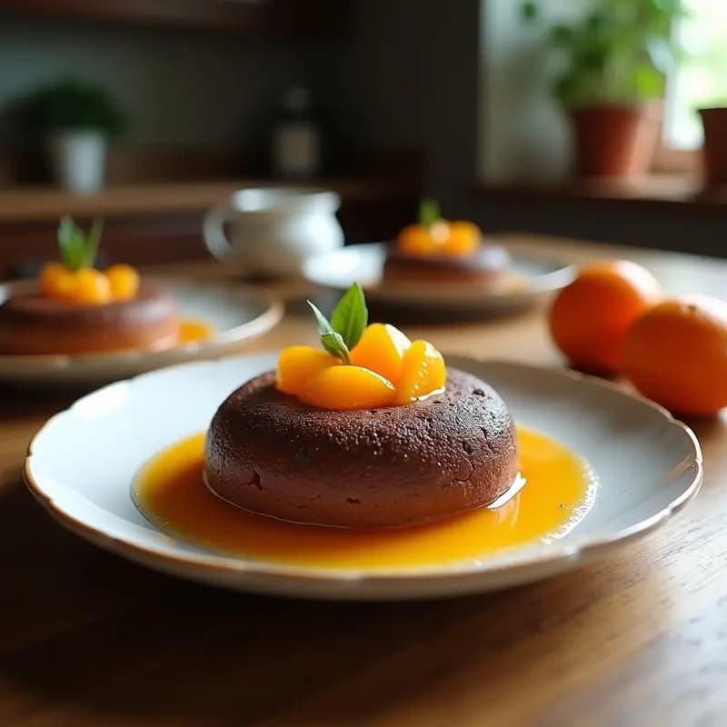 Boule de Chocolate y Naranjas Confitadas: Postre Francés Elegante y Sin Gluten