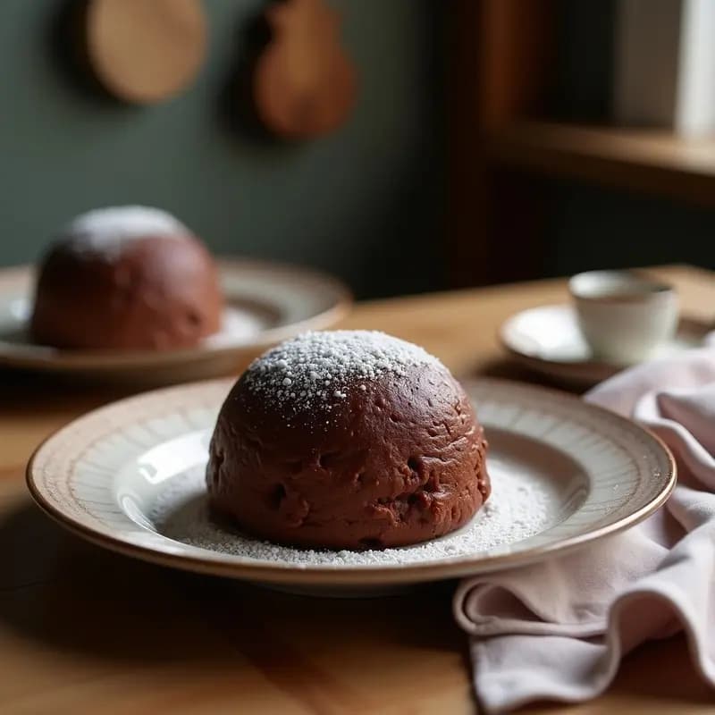 Boule de Nöel de Chocolate y Avellanas: Postre Francés Navideño Sin Lactosa