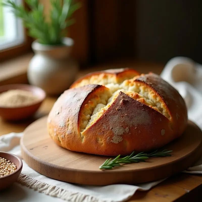 Boule de Pain con Harina de Trigo Sarraceno: Pan Francés Sin Gluten en 1 Hora
