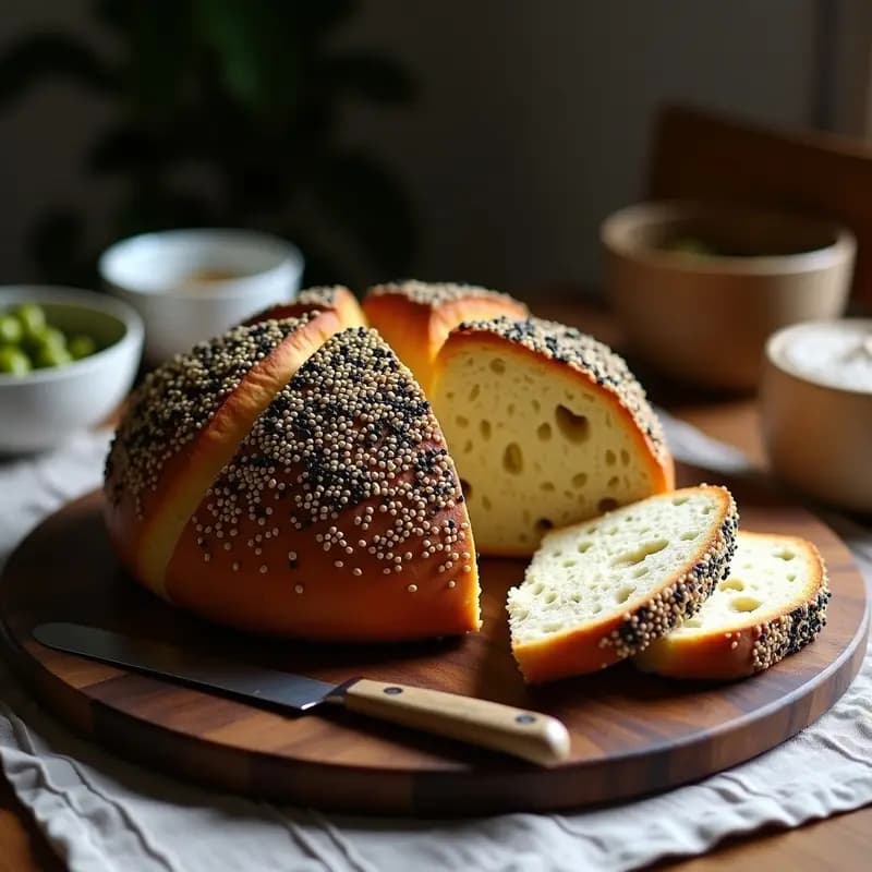 Boule de Pan de Centeno y Semillas: Receta Alemana Sin Gluten y Saludable