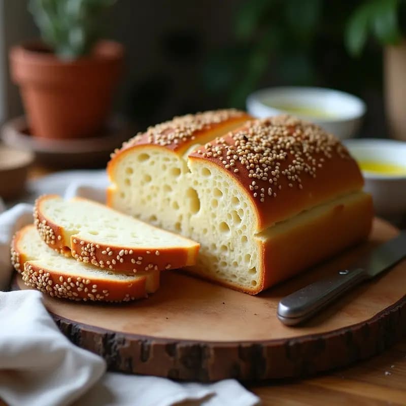 Boule de Pan de Centeno sin Harina: Receta Francesa Keto y Crujiente