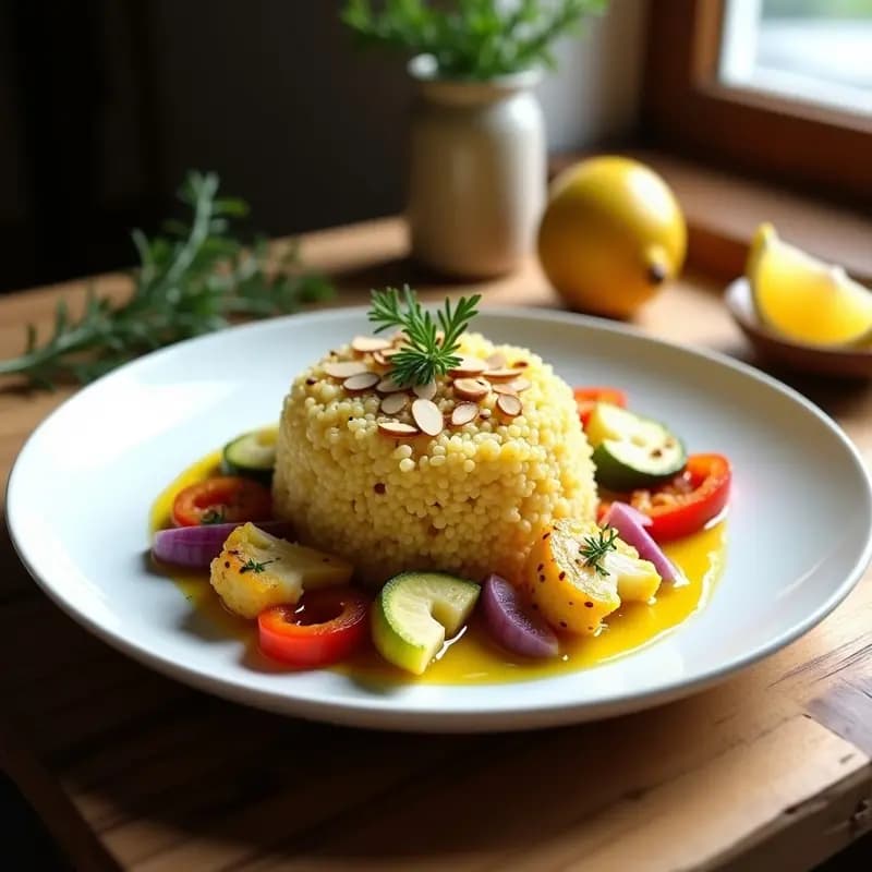 Boule de Quinoa con Vegetales Asados y Aderezo de Limón: Receta Francesa Vegana y Keto