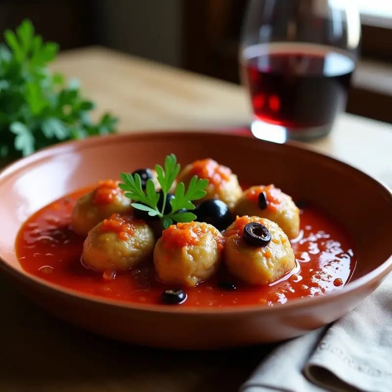 Boulettes de Carne de Res con Salsa de Tomate y Aceitunas: Receta Francesa Tradicional