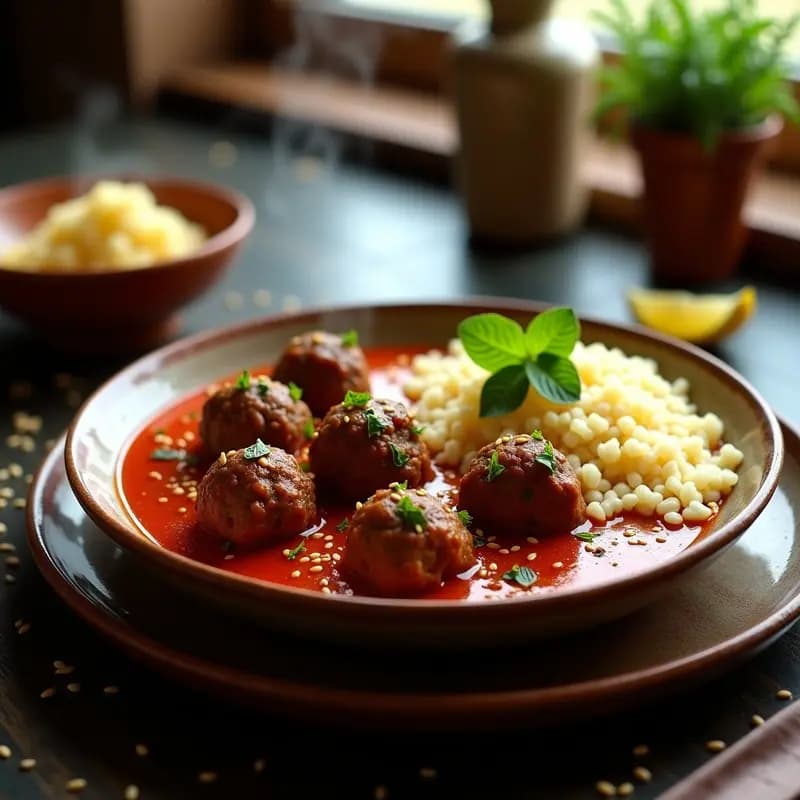 Boulettes de Carne de Cordero con Menta: Albóndigas Marroquíes en Olla Rápida