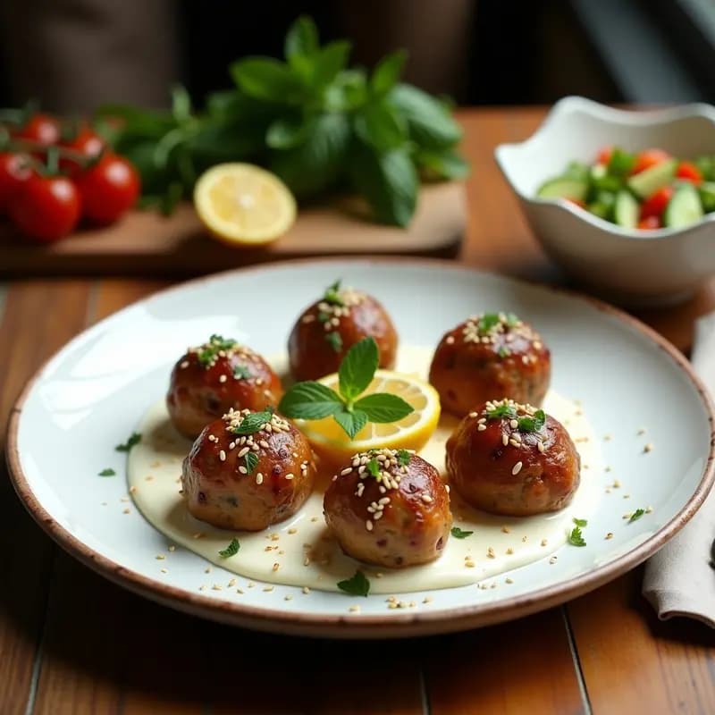 Boulettes de Cordero con Menta y Yogur: Albóndigas Francesas al Horno con Toque Norteafricano