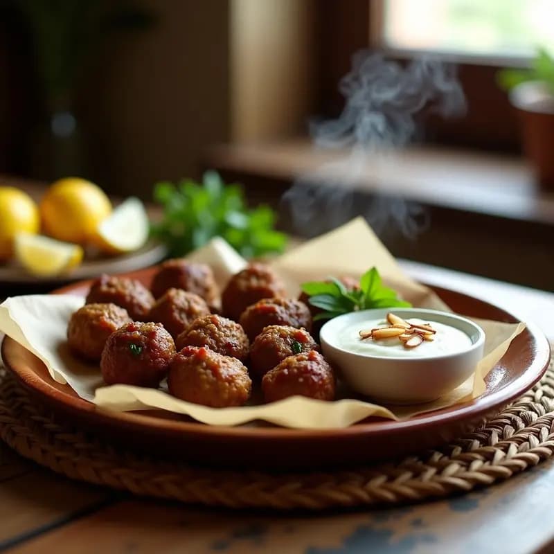 Boulettes de Cordero con Mentras y Yogur de Oveja: Receta Argelinea Tradicional en Horno