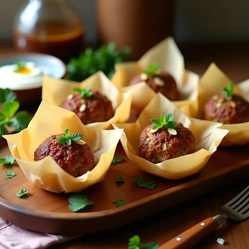 Boulettes de Cordero al Horno con Especias Ras el Hanout: Receta Marroquí en Papillote