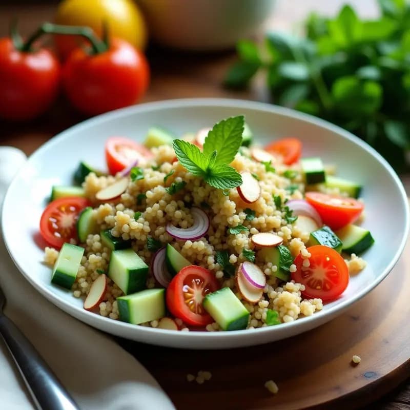 Boulgour con Hierbas y Limón Confitado: Ensalada Líbano-Siria Fresca y Sin Gluten