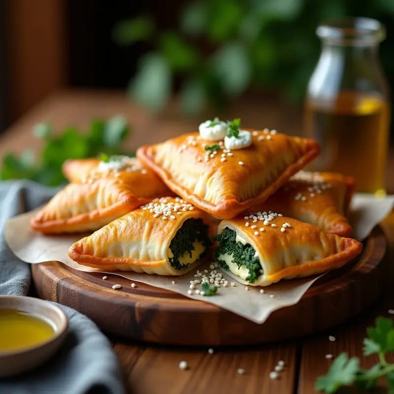 Bourek de Espinacas y Queso Feta: Empanada Argélina Crujiente en 25 Minutos