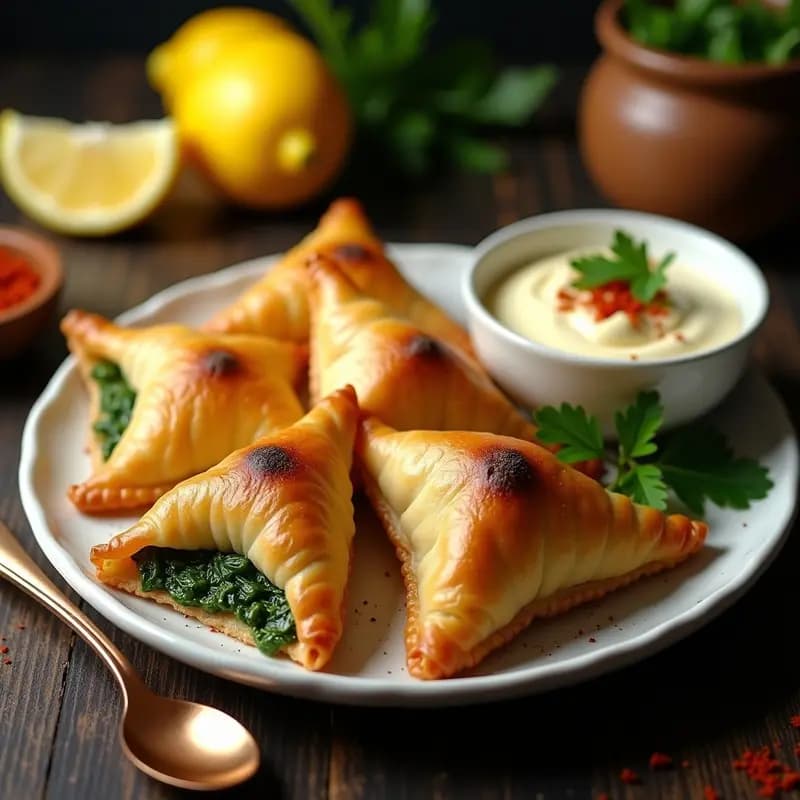 Bourek de Espinacas y Tofu: Hoja de Filo Vegana con Relleno de Queso de Anacardo