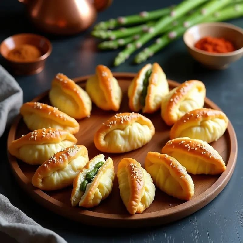 Bourekas de Espárragos y Queso de Cabra: Empanadillas Judías de Marruecos