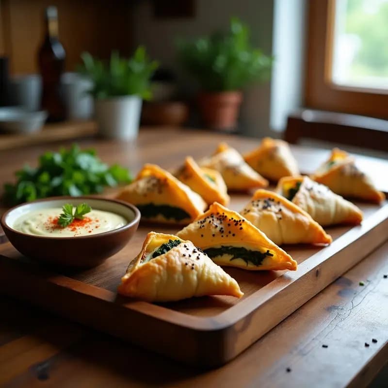 Bourekas de Espinaca y Queso de Soja: Entrante Israelí Vegano en Airfryer