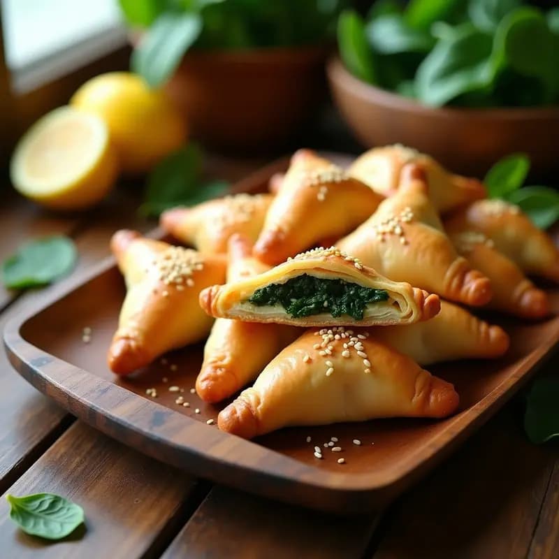Bourekas de Espinaca y Queso Vegano: Empanadillas Israelíes Sin Lactosa