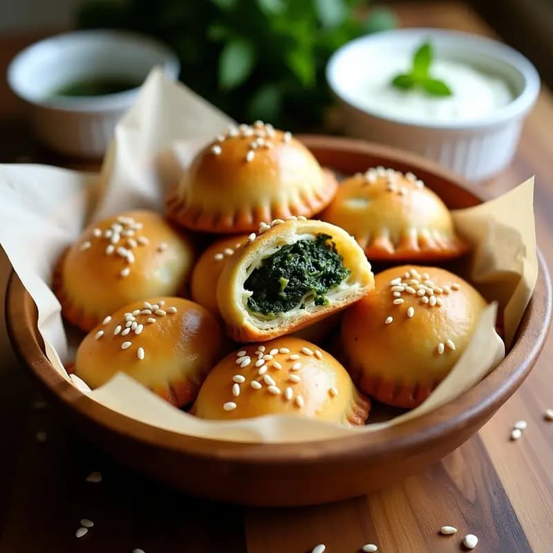 Bourekas de Espinacas y Feta Vegana: Empanadillas Israelíes en Airfryer