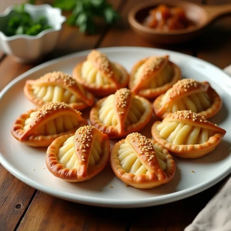Bourekas de Patata y Cebolla Caramelizada: Empanadillas Tunecinas Veganas