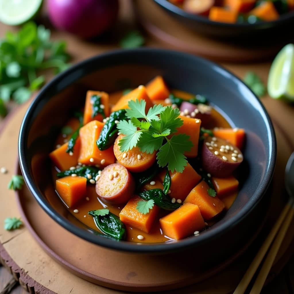 Bowifie de Batata Morada y Pollo al Curry: Receta en Olla Express con Toque Indio