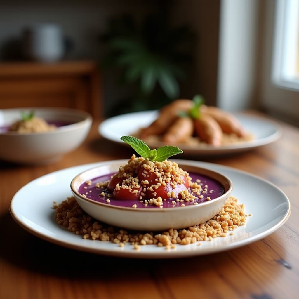Bowl de Açaí y Plátano con Granola de Amaranto: Desayuno Brasileño Energético y Sin Lácteos