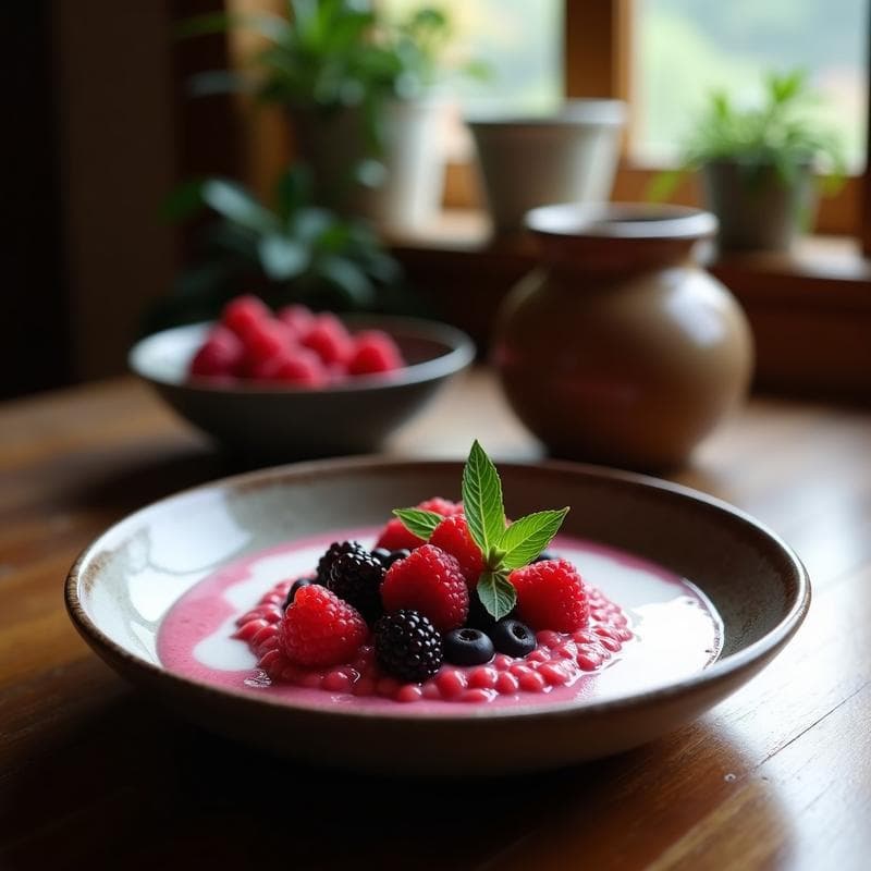 Bowl de Amaranth y Berries con Leche de Coco: Desayuno Antiinflamatorio Sin Gluten