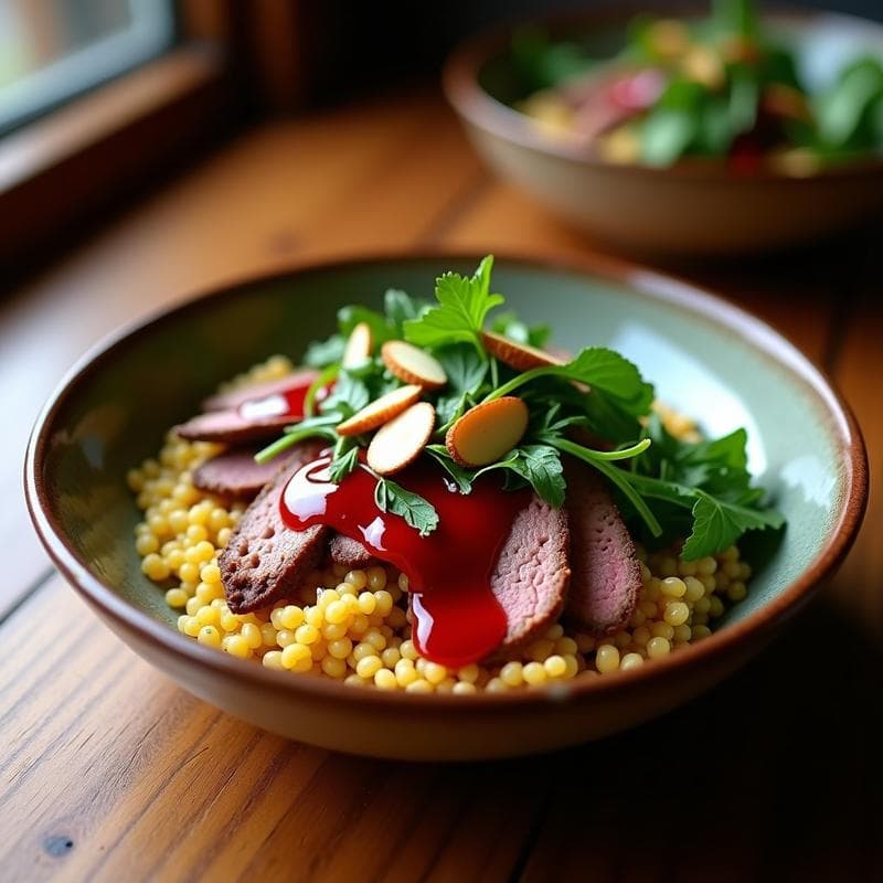 Bowl de Amaranth con Carne de Ostrich y Salsa de Tamarindo: Receta Keto y Rica en Hierro