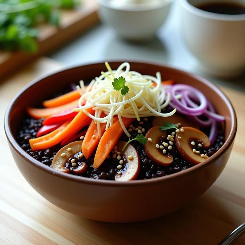 Bowl de Arroz Salvaje y Hongos Shitake: Receta en Thermomix con Salsa de Tamari y Jengibre